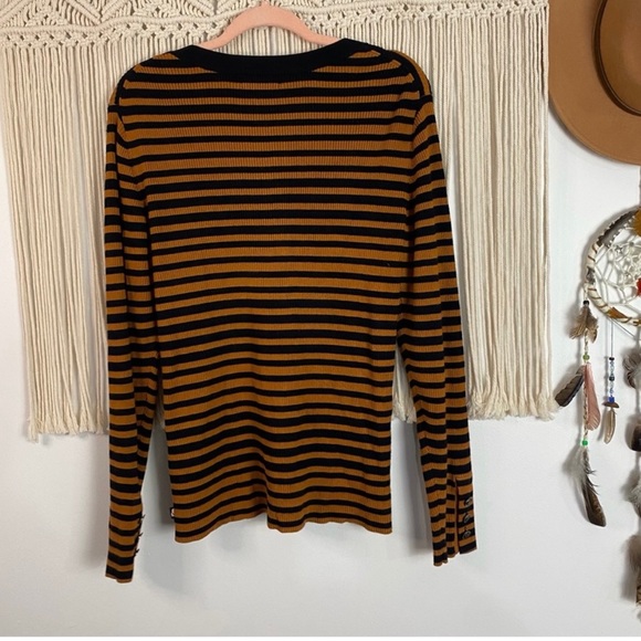 Karl Lagerfeld striped knit long sleeves top - Picture 4 of 5